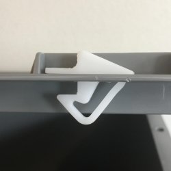 Lukkeclips hvid plast 