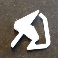 Lukkeclips hvid plast 