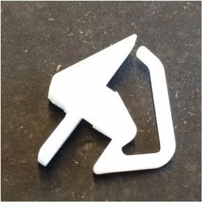 Lukkeclips hvid plast 