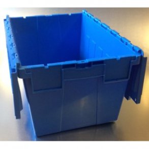 Plastkasse med fast l�g bl�