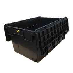 Plastkasse med fast l�g sort